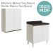 Armario Aereo Balcao 2 Portas 80cm MDF Kali Bianco Toq Bianco Toq Nicioli