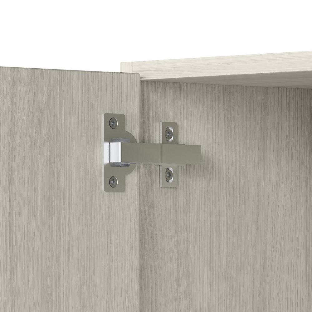 Armario Aereo Balcao 2 Portas 80cm MDF Kali Bianco Toq Bianco Toq Nicioli