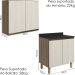 Armario Aereo Balcao 2 Portas 80cm MDF Kali Carvalho Toq Bianco Toq Nicioli