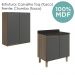Armario Aereo Balcao 2 Portas 80cm MDF Kali Carvalho Toq Chumbo Nicioli