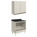 Armario Aereo Balcao Forno 80cm MDF Kali Bianco Toq Bianco Toq Nicioli