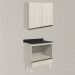 Armario Aereo Balcao Forno 80cm MDF Kali Bianco Toq Bianco Toq Nicioli