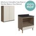 Armario Aereo Balcao Forno 80cm MDF Kali Carvalho Toq Bianco Toq Nicioli