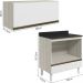 Armario Aereo Balcao Forno MDF Kali Bianco Toq Branco Uv Nicioli