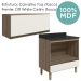 Armario Aereo Balcao Forno MDF Kali Carvalho Toq Off White Cetim Nicioli