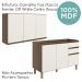 Armario Aereo Balcao Pia 120 cm MDF Kali Carvalho Toq Off White Cetim Nicioli