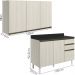 Armario Aereo Balcao Tampo 120cm MDF Kali Bianco Toq Bianco Toq Nicioli