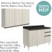 Armario Aereo Balcao Tampo 120cm MDF Kali Bianco Toq Bianco Toq Nicioli