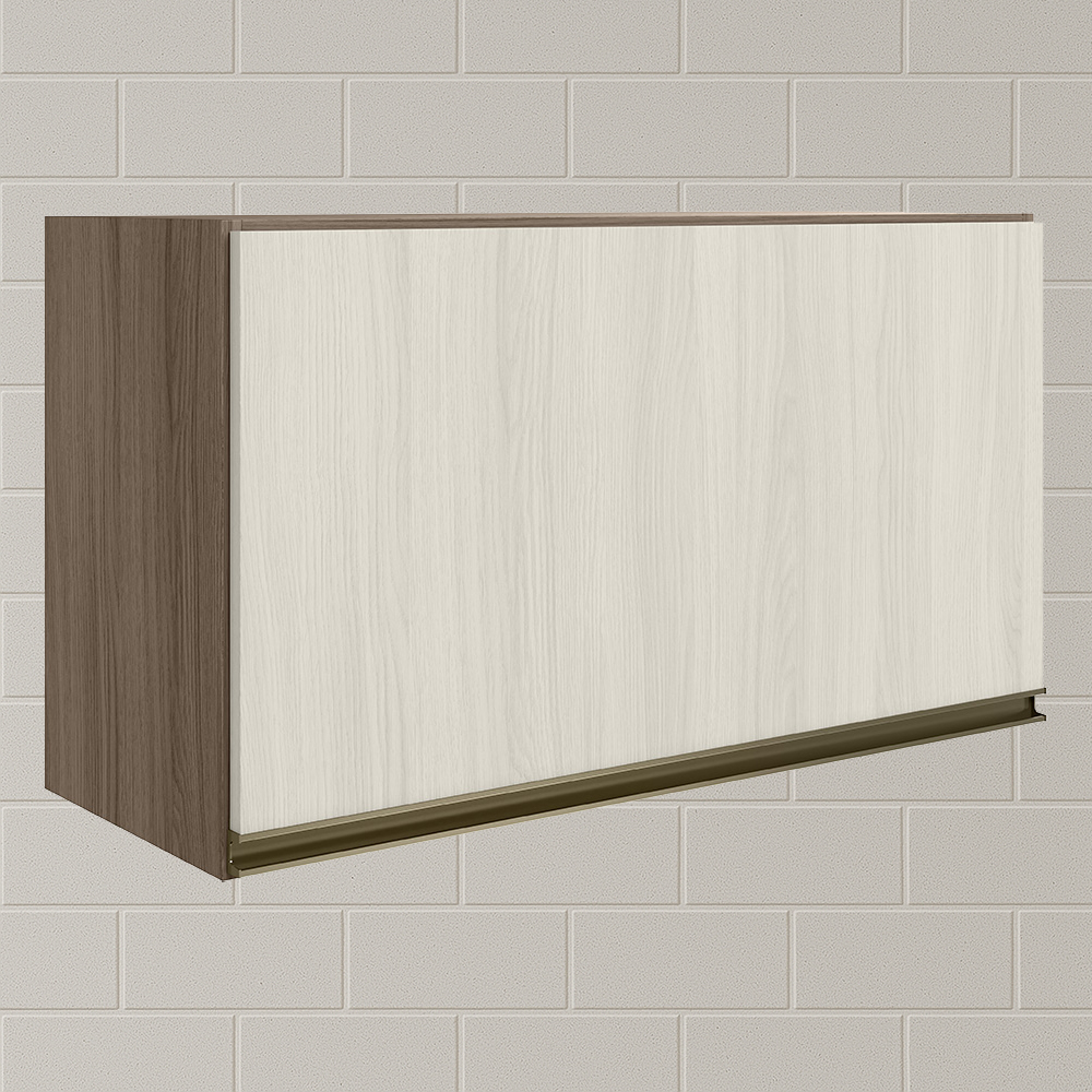 Armario Aereo Basc MDF 60 cm Kali 16337 Carvalho Toq Bianco Toq Nicioli