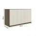 Armario Aereo Basc MDF 60 cm Kali 16337 Carvalho Toq Bianco Toq Nicioli