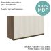 Armario Aereo Basc MDF 60 cm Kali 16337 Carvalho Toq Bianco Toq Nicioli