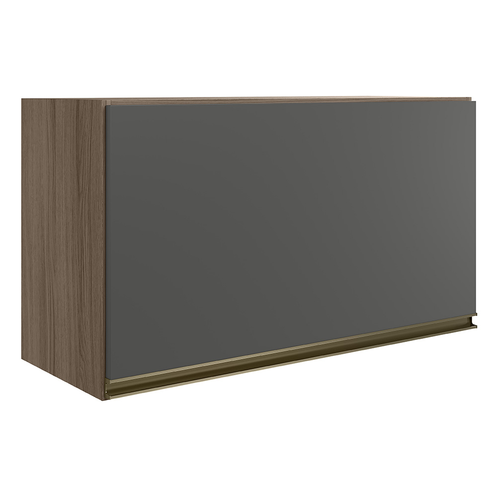 Armario Aereo Basc MDF 60 cm Kali 16337 Carvalho Toq Chumbo Nicioli