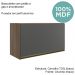 Armario Aereo Basc MDF 60 cm Kali 16337 Carvalho Toq Chumbo Nicioli