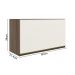 Armario Aereo Basc MDF 60 cm Kali 16337 Carvalho Toq Off White Cetim Nicioli