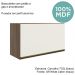 Armario Aereo Basc MDF 60 cm Kali 16337 Carvalho Toq Off White Cetim Nicioli