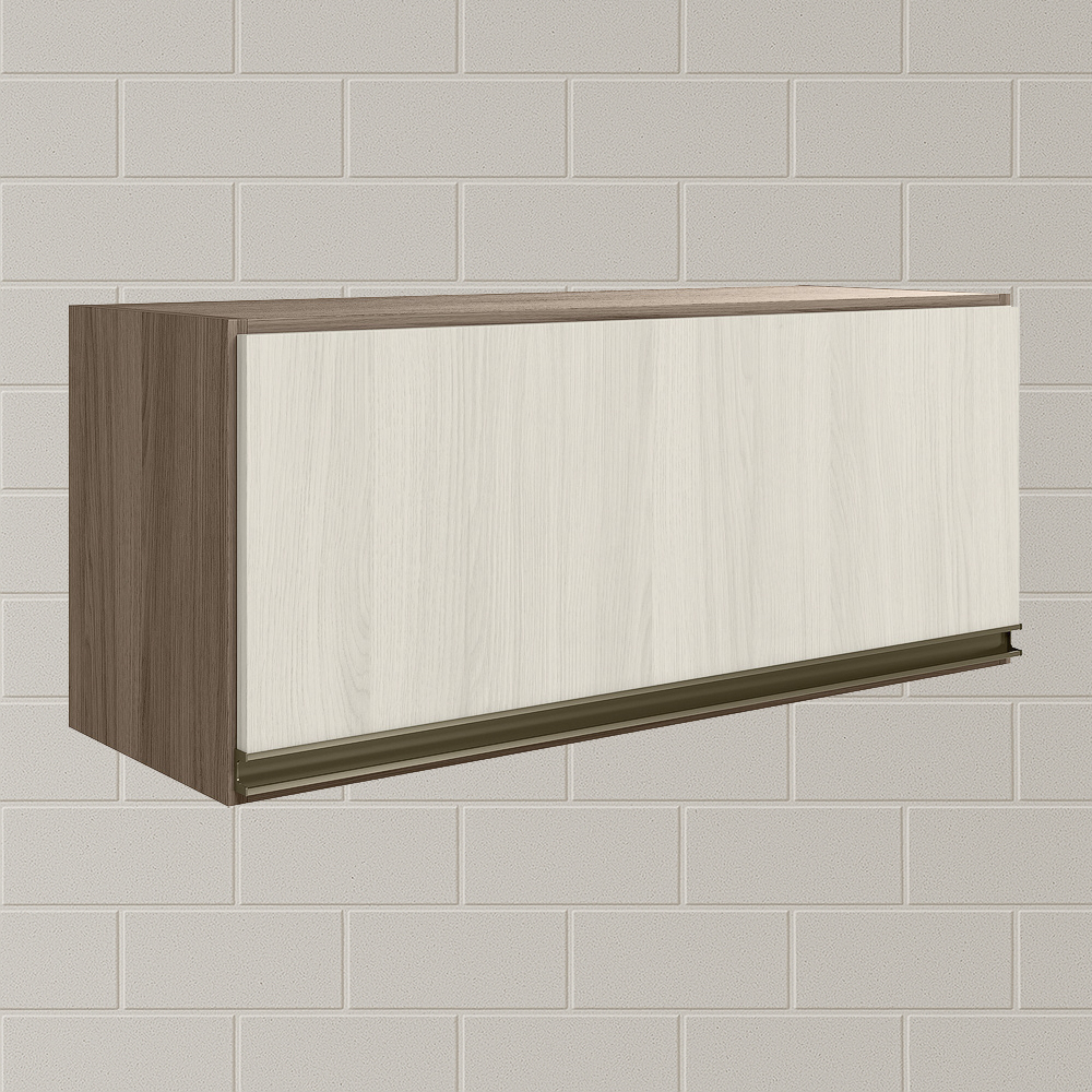 Armario Aereo Basc MDF 70 cm Kali 16339 Carvalho Toq Bianco Toq Nicioli