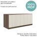 Armario Aereo Basc MDF 70 cm Kali 16339 Carvalho Toq Bianco Toq Nicioli