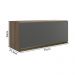 Armario Aereo Basc MDF 70 cm Kali 16339 Carvalho Toq Chumbo Nicioli