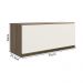 Armario Aereo Basc MDF 70 cm Kali 16339 Carvalho Toq Off White Cetim Nicioli