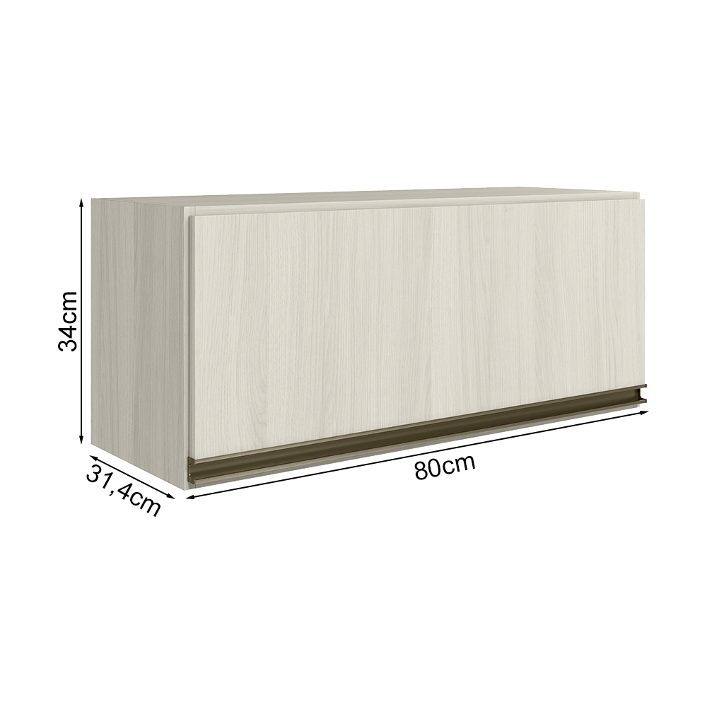 Armario Aereo Basc MDF 80 cm Kali 16341 Bianco Toq Bianco Toq Nicioli