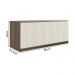 Armario Aereo Basc MDF 80 cm Kali 16341 Carvalho Toq Bianco Toq Nicioli
