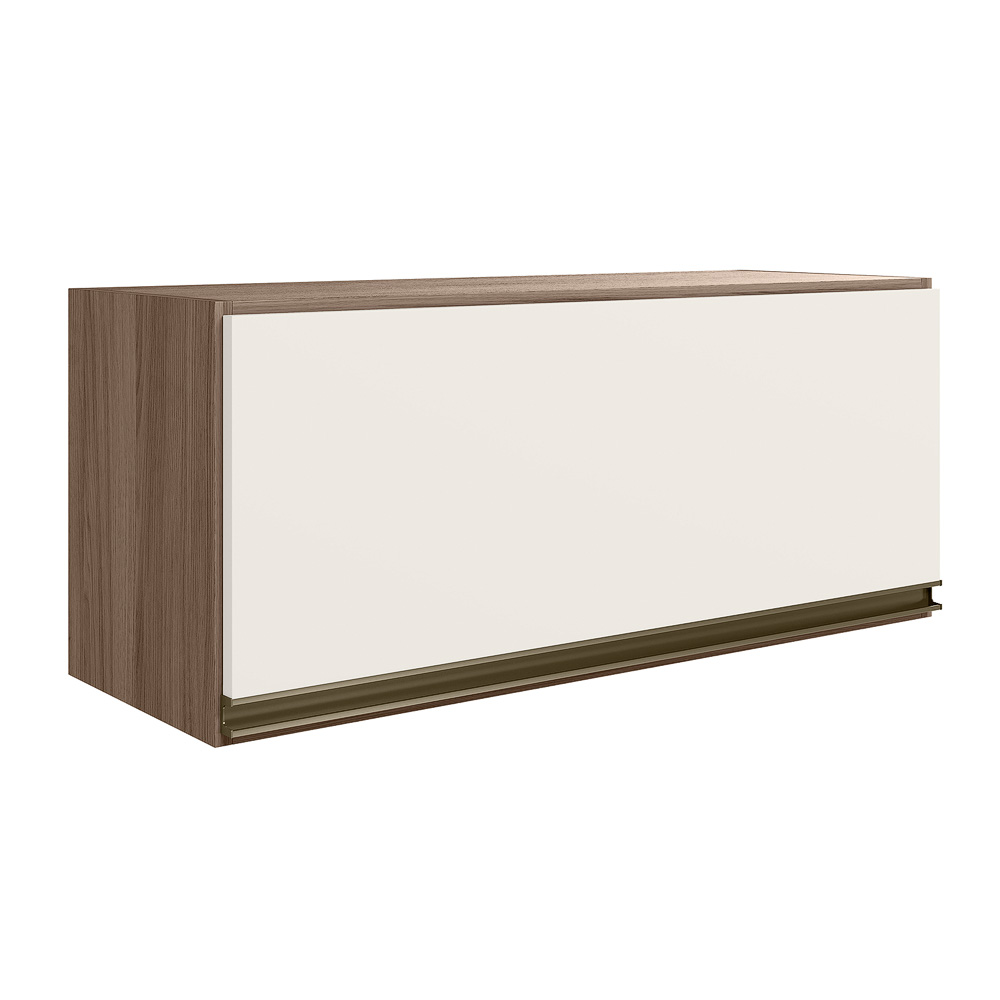 Armario Aereo Basc MDF 80 cm Kali 16341 Carvalho Toq Off White Cetim Nicioli