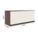 Armario Aereo Basc MDF 80 cm Kali 16341 Carvalho Toq Off White Cetim Nicioli