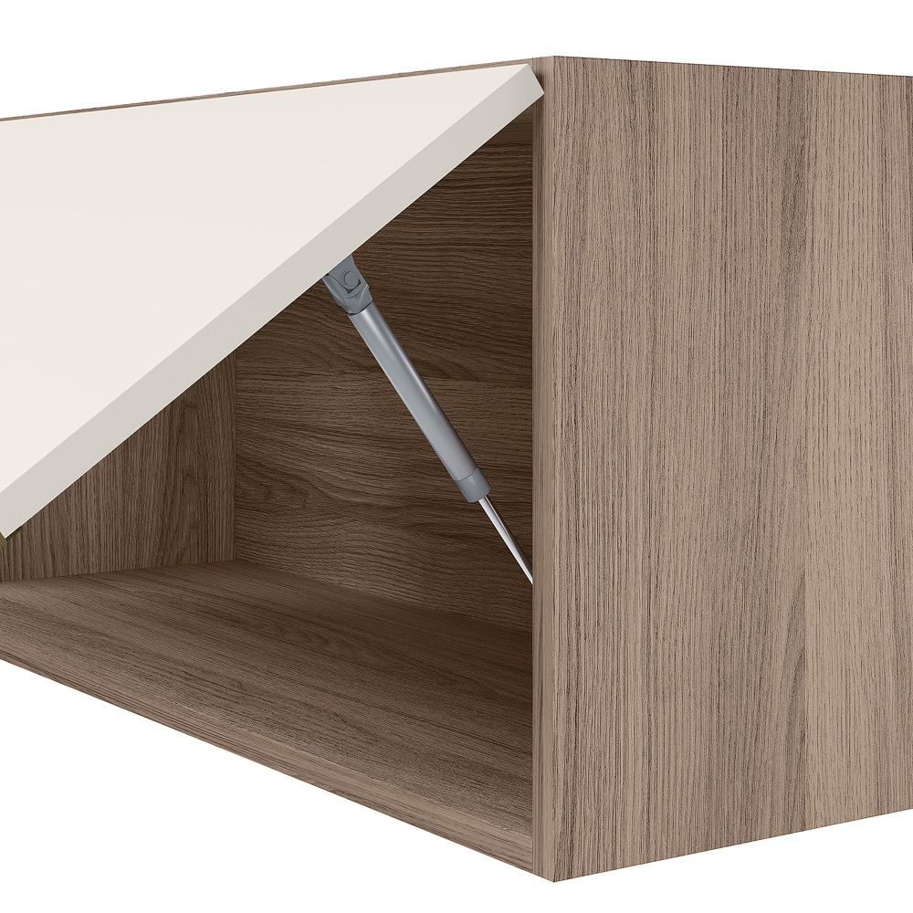 Armario Aereo Basc MDF 80 cm Kali 16341 Carvalho Toq Off White Cetim Nicioli
