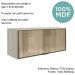 Armario Aereo Basculante Vidro MDF 80 cm Kali 1634161 Bianco Toq Nicioli