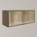 Armario Aereo Basculante Vidro MDF 80 cm Kali 1634161 Carvalho Toq Nicioli