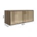 Armario Aereo Basculante Vidro MDF 80 cm Kali 1634161 Carvalho Toq Nicioli