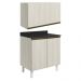 Armario Aereo E Balcao MDF 60cm Kali Bianco Toq Bianco Toq Nicioli