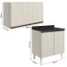 Armario Aereo E Balcao MDF 60cm Kali Bianco Toq Bianco Toq Nicioli