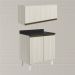 Armario Aereo E Balcao MDF 70cm Kali Bianco Toq Bianco Toq Nicioli