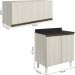 Armario Aereo E Balcao MDF 70cm Kali Bianco Toq Bianco Toq Nicioli