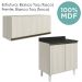 Armario Aereo E Balcao MDF 70cm Kali Bianco Toq Bianco Toq Nicioli