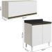 Armario Aereo E Balcao MDF 80cm Kali Bianco Toq Branco Uv Nicioli