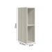 Armario Aereo Nicho MDF 20 cm Kali 12199 Bianco Toq Nicioli