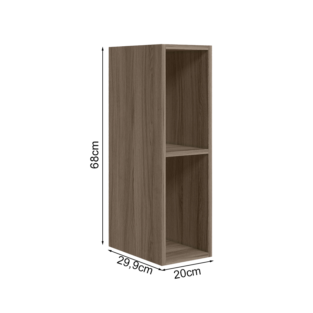 Armario Aereo Nicho MDF 20 cm Kali 12199 Carvalho Toq Nicioli