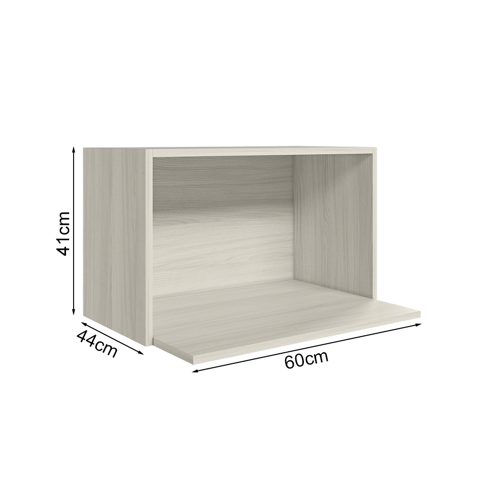 Armario Aereo Porta Microondas MDF 60 cm Kali 15214 Bianco Toq Nicioli