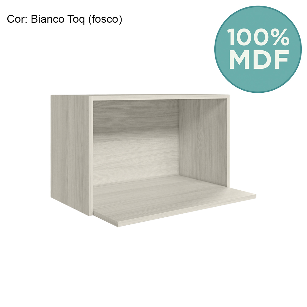 Armario Aereo Porta Microondas MDF 60 cm Kali 15214 Bianco Toq Nicioli