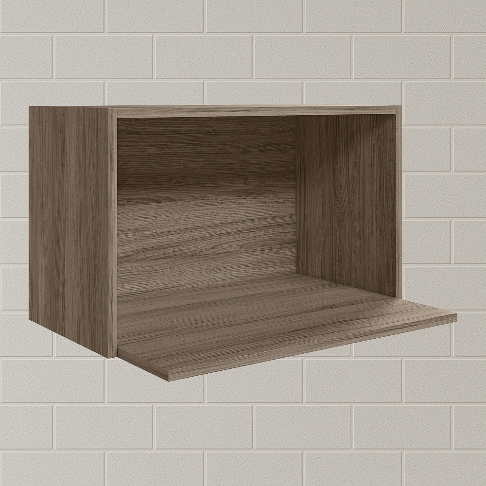 Armario Aereo Porta Microondas MDF 60 cm Kali 15214 Carvalho Toq Nicioli