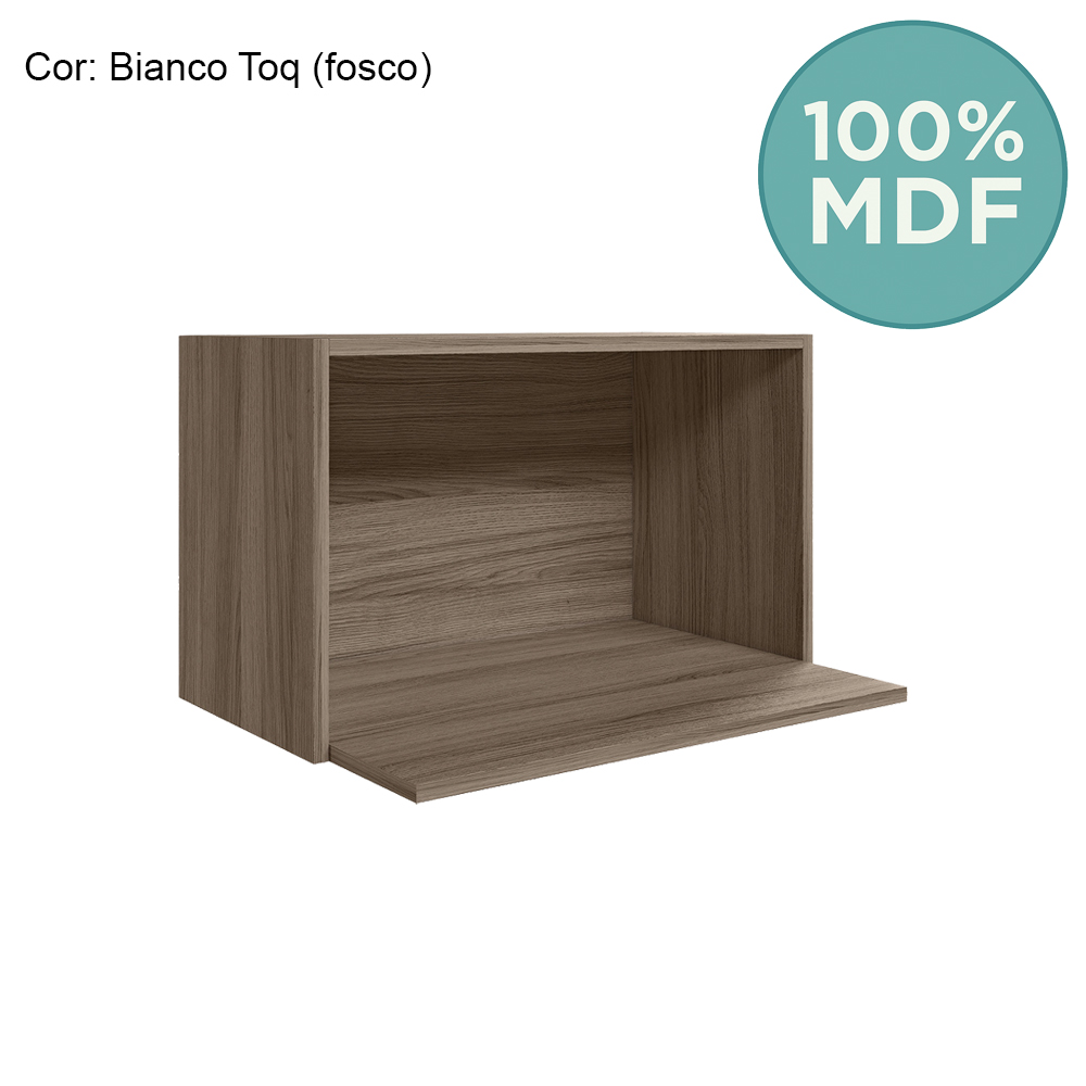 Armario Aereo Porta Microondas MDF 60 cm Kali 15214 Carvalho Toq Nicioli