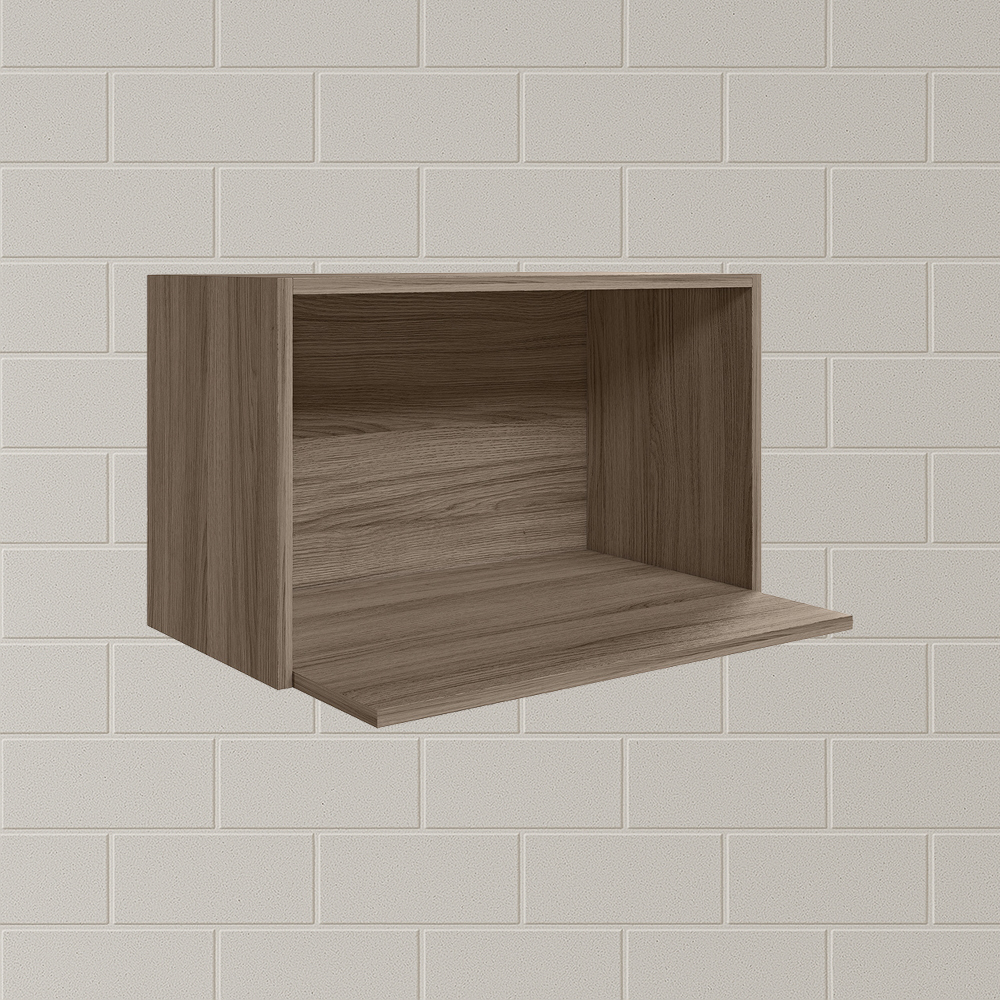 Armario Aereo Porta Microondas MDF 60 cm Kali 15214 Carvalho Toq Nicioli