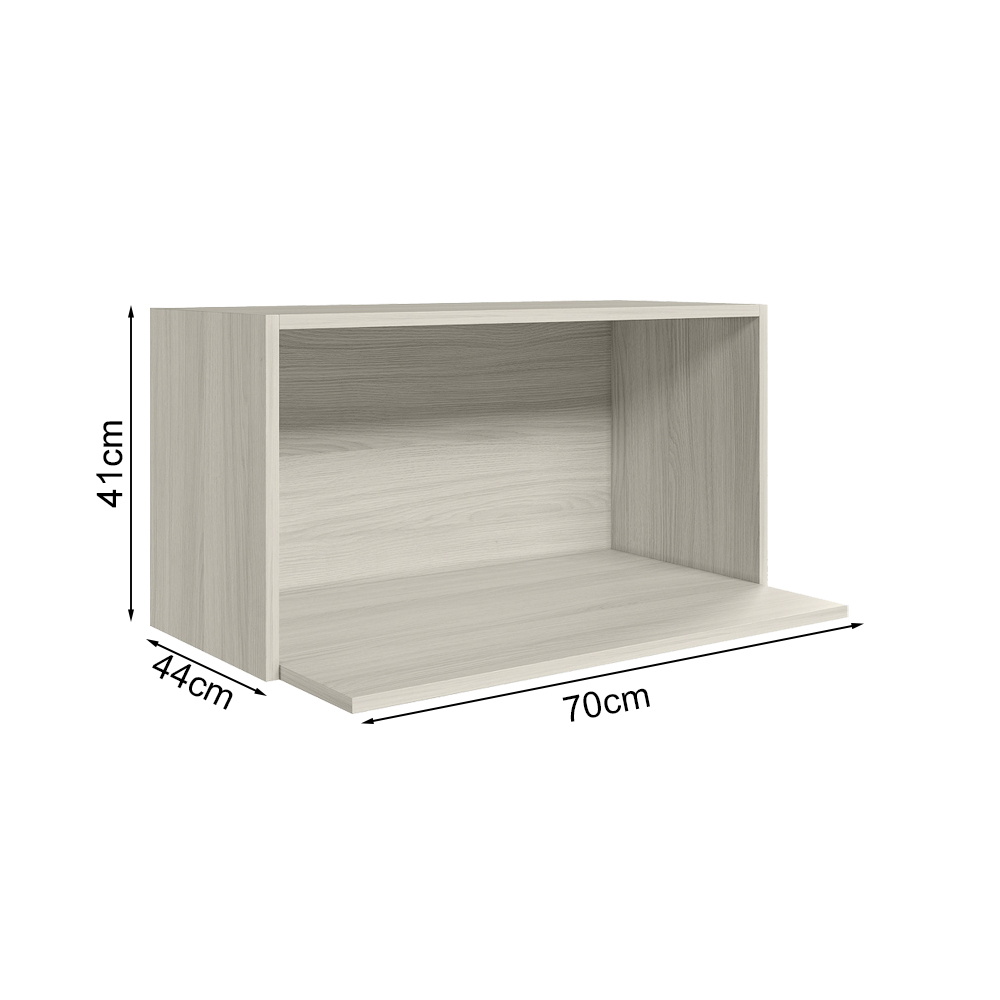 Armario Aereo Porta Microondas MDF 70 cm Kali 15219 Bianco Toq Nicioli