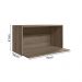 Armario Aereo Porta Microondas MDF 70 cm Kali 15219 Carvalho Toq Nicioli