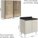 Armario Aereo Vidro Balcao 2P 80cm MDF Kali Bianco Toq Bianco Toq Nicioli