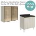 Armario Aereo Vidro Balcao 2P 80cm MDF Kali Bianco Toq Bianco Toq Nicioli