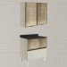 Armario Aereo Vidro Balcao 80 cm MDF Kali Bianco Toq Bianco Toq Nicioli