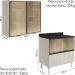 Armario Aereo Vidro Balcao 80 cm MDF Kali Bianco Toq Bianco Toq Nicioli